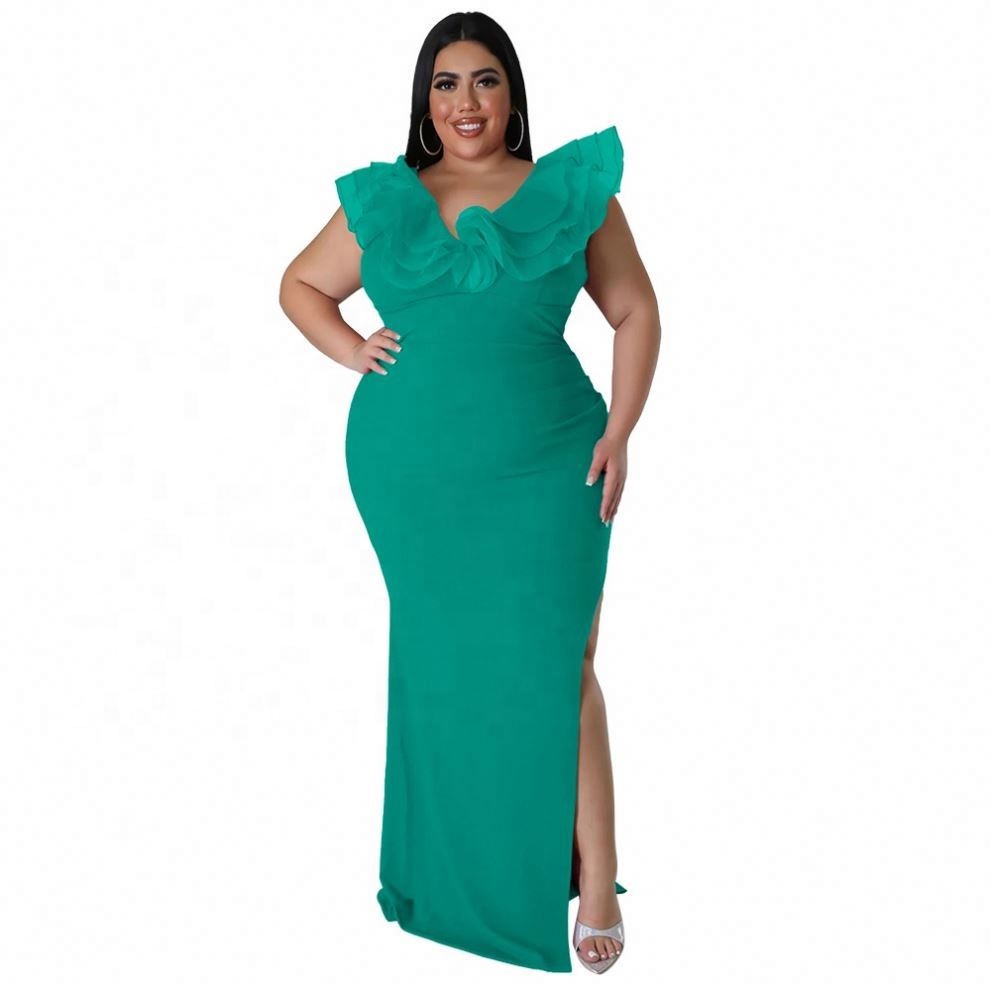 green emerald velvet dress Missord Plus Size Cutout Sequin Ribbon Prom Dress PXH1694 Online Sale   MISS ORD
