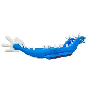 High Quality Multi Person Flying Double Tube Flying Fish Towable Double Row Inflatable Riding Dragon Boat