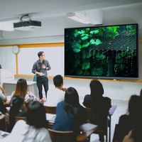 Tableau blanc intelligent 4K UHD de 65 pouces, tableau blanc AI Android 16 3576 de 86 pouces pour l'éducation, système double Windows I7 16+512G pour l'enseignement