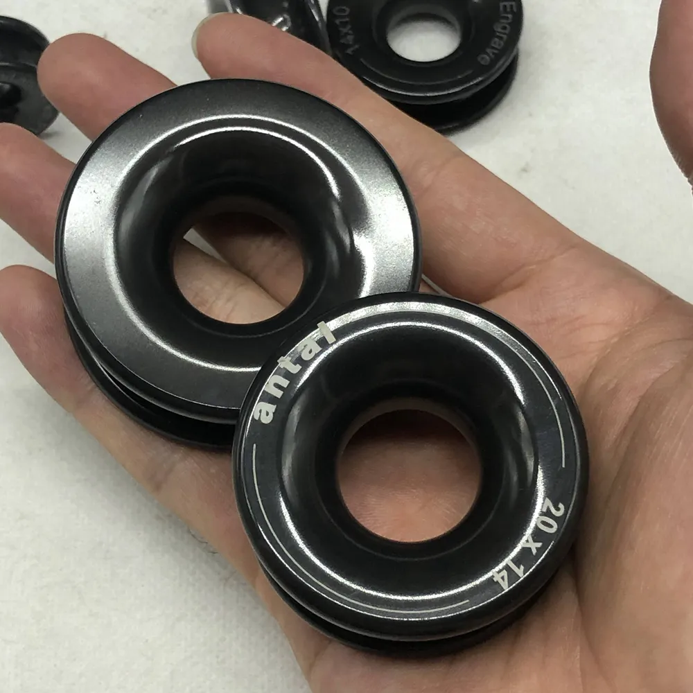 Anodizzazione dura di alta qualità con rivestimento in PTFE personalizzato 7x5, 10x7, 14x10 anello di attrito per barca con sartiame a basso attrito in alluminio a vela