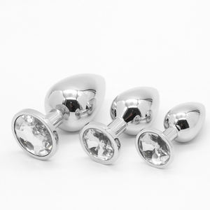 ชุดปลั๊กอินสเตนเลสพร้อมอัญมณีสำหรับผู้หญิง,ตัวขยายปลั๊กเสียบทวารหนักหางจิ้งจอกปลั๊กเสียบตูดขนาดใหญ่สินค้าปี S-HANDE - Product Image 3