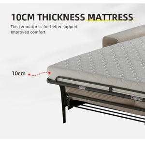 Роскошный складной диван-кровать, европейская элегантность, 3-местный диван с матрасом, умный компактный дизайн, современный спальный диван-кровать - Product Image 4