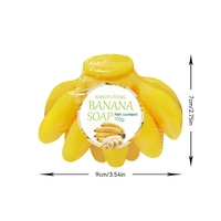 Jabón Artesanal de Plátano con Extracto de Plátano y Aceite de Coco, Limpieza Profunda, Iluminador, Hidratante, para Rostro y Cuerpo, OEM ODM 110g