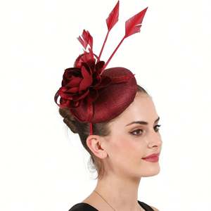 Chapeaux fascinateurs en toile de jute à quatre couches pour mariée, vente en gros, très demandés, pour dames, banquet, coiffure, fête du thé, chapeau tendance - Product Image 6