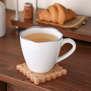 <b>Ceramic</b> Mug Porcelain Petal Shape White Coffee Tea <b>Cup</b> Home Office Use Gift - Product Image 3