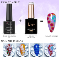 Gel transparent effet blooming 15 ml, longue tenue, vernis à ongles UV, effet soak-off
