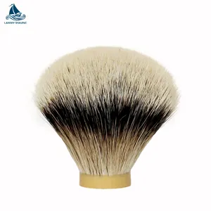 Brosse brodée à bout argenté, naturelle, avec nœud, 20 pièces, pour le rasage, 22/24/26mm