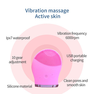 2025 nóng điện Silicone mặt Scrubber rửa Massager Sản phẩm làm đẹp da mặt cụ làm sạch điện mặt làm sạch bàn chải - Product Image 4
