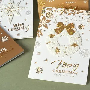 高品質のカスタマイズされたカード印刷/クリスマスグリーティングカード/サンキューカード