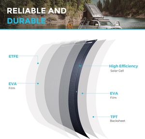 แผงโซลาร์เซลล์แบบยืดหยุ่น SUNWE Marine RV Cabin Van Car Portable PERC Monocrystalline Half Cell  ขนาด 100w 200w 300w - Product Image 3