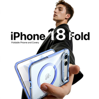 Coque de téléphone personnalisée en gros avec logo et boîte d'emballage pour iPhone 18 Pro Max, coque rigide antichoc en TPU et PC, compatible MagSafe, vierge
