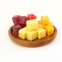 Nieuw Product Groothandel Op Maat Private Label Diverse Fruit Candy Kubus Mango Gummy Candy Cube