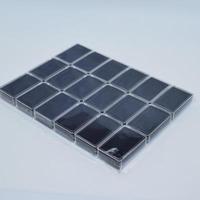 Boîte de présentation en pierre acrylique transparent de taille personnalisée Boîte de rangement pour perles et bijoux Boîte conteneur en diamant avec éponge noire et blanche