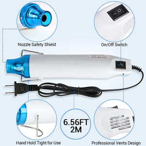 Mini pistolet thermique 110V 220V 300W pour gaufrage sous film rétractable, souffleur d'air chaud 0254, mini pistolet thermique portatif 220V - Product Image 4