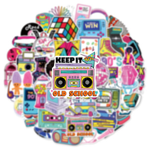 50Pcs Cartoon 80s 90s Fashion Graffiti <strong>Stickers</strong> for Luggage Bottle Decor <strong>Cool</strong> Old School <strong>Sticker</strong> - Product Image 5