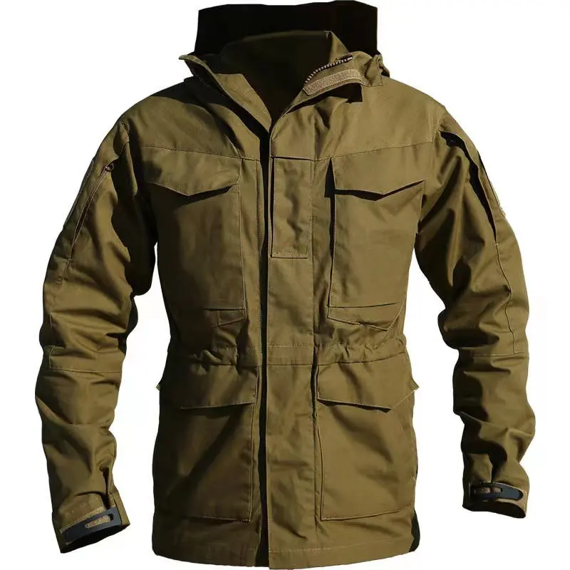 Men's Jacket Outdoor Waterproof Camouflage Parker Suit Soft Shell Custom Jacket Field Jacket Stand Woven 100% Polyester