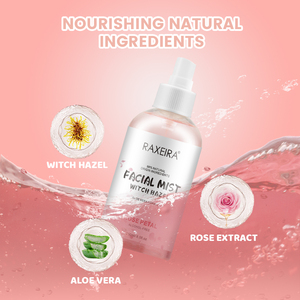 Oem Witch Hazel Toner Extracto de agua de rosas Cuidado de la piel facial Niebla facial Hidratante Venta al por mayor Witch Hazel Facial Toner Spray Serum - Product Image 4