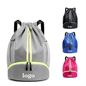 Zaino Sportivo Personalizzato con Coulisse, Borsa da Palestra con Stampa, Grande Formato per Bambini, Tasche a Rete con Cerniera per Bottiglia d'Acqua, Borsa da <span class=keywords><strong>Nuoto</strong></span> - Product Image 1