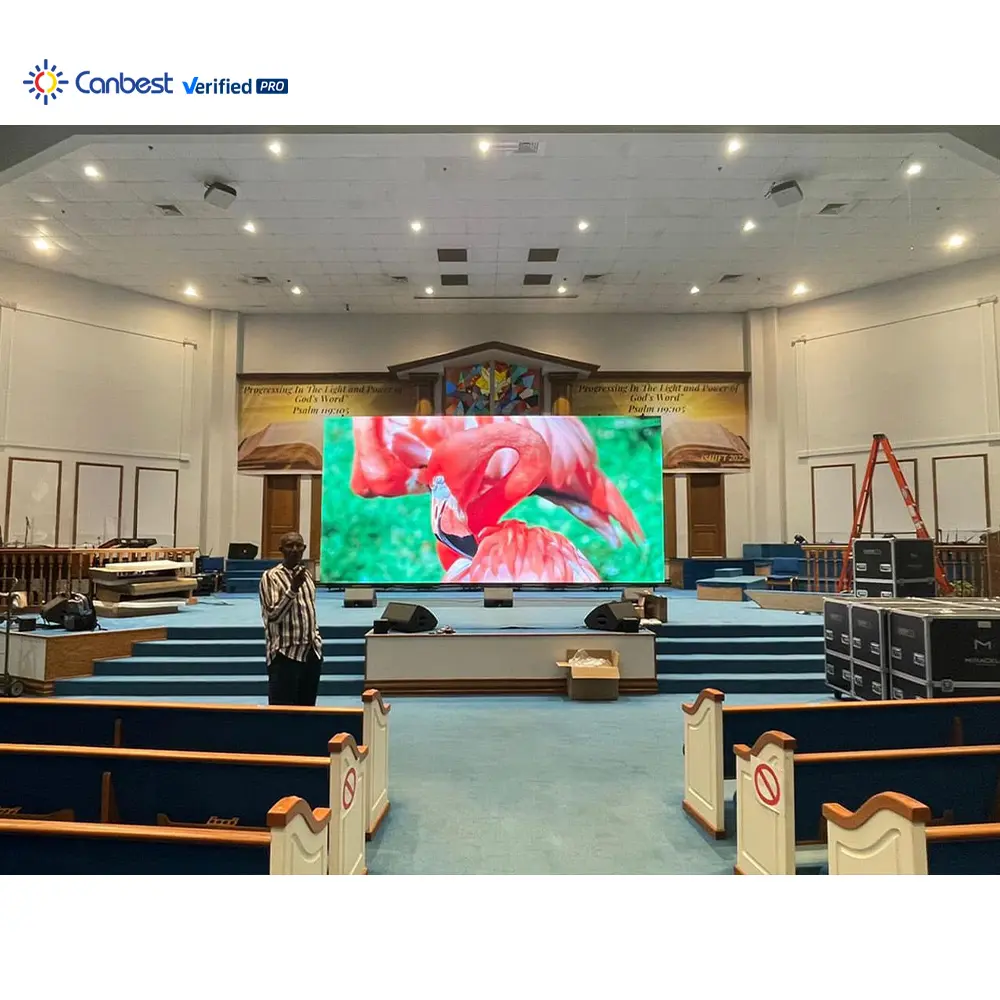 P1.8 P2.5 מסך Led וידאו קיר פאנל מקורה עבור אודיטוריום כנסייה גדולה LED תצוגת מסך כנסייה תפאורות ציבוריות שלטי לד