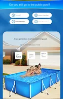 Großer Rechteckiger Indoor/Outdoor PVC-Leinwand Faltbarer Umweltfreundlicher Pool Grenzüberschreitendes Design für Haushalt Kinder-Schwimmbecken