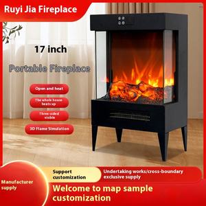 Cheminée électrique réaliste à flamme à <span class=keywords><strong>trois</strong></span> côtés de 17 pouces 1500W Installation facile de l'armoire à domicile pour la décoration de salon - Product Image 5