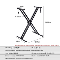 Q-2X Usine directe Vente chaude Support de clavier robuste et réglable - Accessoires pour instruments de musique