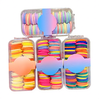 Nouvel ensemble de 60 bandeaux coréens pour filles, petite taille, haute élasticité, doux pour les cheveux, couleurs bonbon
