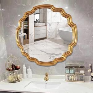 French Vintage Thin Retro Design Metal Edge Framed Wall Mounted <b>Bathroom</b> Decor <b>Mirror</b> with LED 3 Dimmable <b>Light</b> Colors - Product Image 2