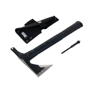 Hache tactique de survie SOG pour l'extérieur avec allume-feu, tire-clous, hache multi-usage avec manche enveloppé de paracorde (SK1001-CP) - Product Image 1