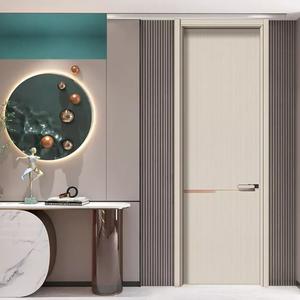 Porte intérieure moderne simple en bois massif insonorisée sans peinture hôtel familial à bas prix panneau personnalisé porte en bois chambre salle de bain - Product Image 6