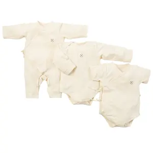 高品质有机棉婴儿服装男孩0-3个月连裤新生儿紧身衣-越南制造睡衣
