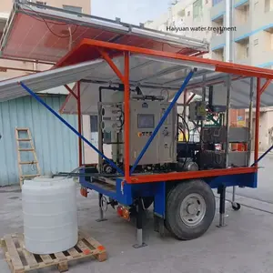 Op Zonne-Energie Met UV-Waterfilter Waterzuivering Mobiele Aanhangwagen Voor Berg-En Kustpicknicks Waterbehandelingssysteem