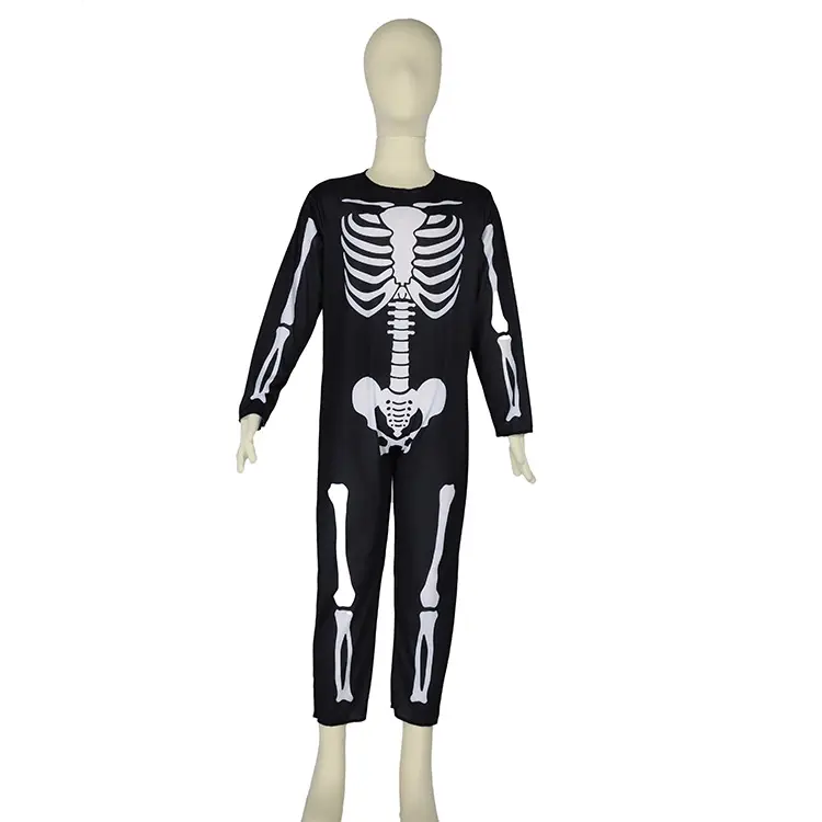 Children costume Carnival costume human skeleton jumpsuit