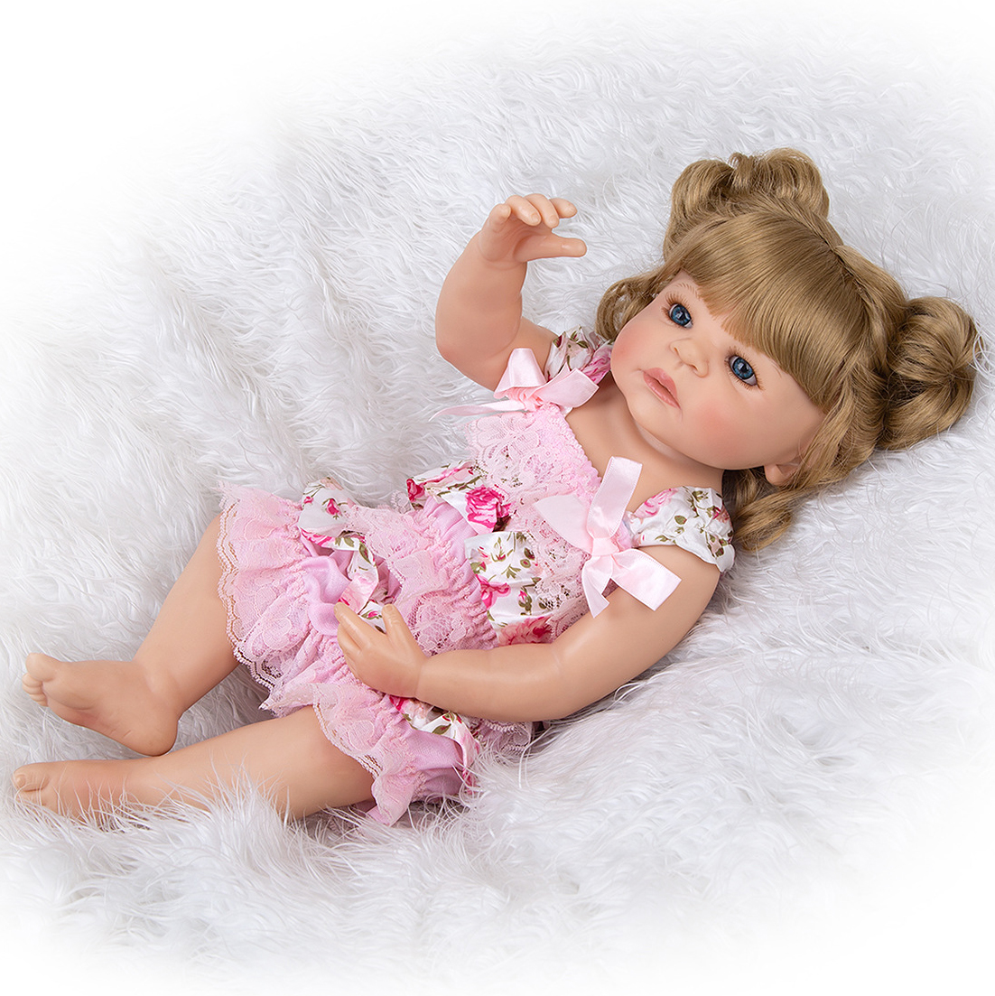 RXDOLL Bambole Reborn da 50,8 cm, realistiche, con arti in vinile