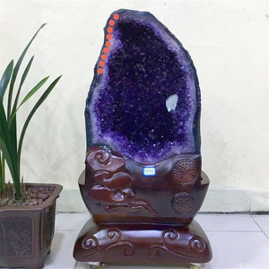 Chất Lượng Cao Tinh Thể Tự Nhiên Cụm Chữa Bệnh Đá Tím Thạch Anh Tím Hang Động Khủng Long Trứng Hình Pha Lê Geode Cho Trang Trí Nội Thất - Product Image 5