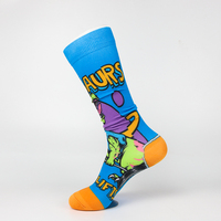 Chaussettes de compression OEM Custom Logo Sport Crew pour hommes femmes Haute qualité 360 degrés Sublimation imprimé Chauffage Design personnalisé
