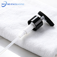 Mingsheng Luxury 2024 Nouveau Design ABS Luxury 28/410 Bouchon à bec noir Pompe à lotion Fabriqué en plastique Clip Bouteille Utilisation Application liquide