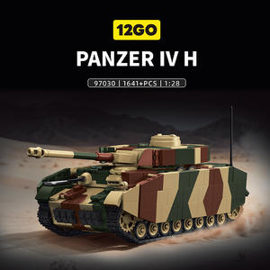 97030 Blocs de construction du modèle allemand <span class=keywords><strong>Panzer</strong></span> <span class=keywords><strong>IV</strong></span> H de la Seconde Guerre mondiale, jouet pour garçon, cadeau - Product Image 1