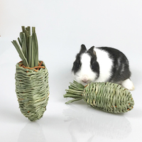 Balles d'herbe jouets interactifs pour lapins jouets à mâcher rongeurs tissés boules à mâcher pour cochons d'Inde Chinchilla Hamsters