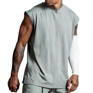 Camiseta sin mangas para hombre, transpirable, de secado rápido, de poliéster, para gimnasio, informal, para entrenamiento, al por mayor, ropa de verano - Product Image 3