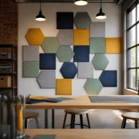 Panneaux acoustiques décoratifs en polyester PET 100% pour bureaux, hôtels, studios, OEM