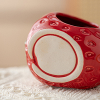 Nouveau Pot à Bougie Vide en Céramique Créatif en Forme de Fruit (Orange, Citron, Fraise) et Brûleur d'Huiles Essentielles pour Décoration Festive et Maison
