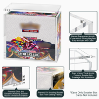 Étui de présentation magnétique moderne personnalisé avec protection UV à 99 %, Prismatik Evolutions Elite Trainer ETB, acrylique de 5 mm d'épaisseur, résistant à l'eau