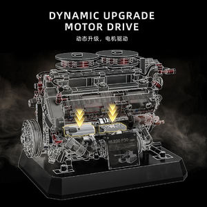 Kit de construction de blocs de construction de char Tiger <span class=keywords><strong>allemand</strong></span> de la Seconde Guerre mondiale 12GO 95008, moteur HL230, jouet éducatif STEM, cadeau, modèle de véhicule militaire de collection - Product Image 5