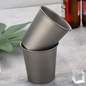 TA1 Pure Titanium Antibacterial Rust-Free Beer Mug 300ml 500ml Lightweight Portable Camping <b>Drinkware</b> - Product Image 2