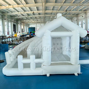 Fabricante blanco y gris Casa de rebote inflable Combo niños castillo <span class=keywords><strong>hinchable</strong></span> con tobogán y <span class=keywords><strong>PISCINA</strong></span> DE BOLAS para niños - Product Image 3