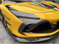 Kit de carrosserie personnalisé léger pour Ferrari F8, pare-chocs avant en fibre de carbone style M amélioré, lame de pare-vent décorative
