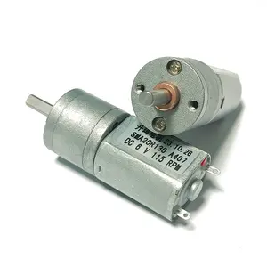 Düz şanzıman ile 20mm dc dişli 115 rpm 6 volt dc motor düşük rpm küçük elektrik motorları