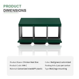 Haimu Chicken Nesting Box 3 Agujeros Pollos Huevos Poner Nido Cajas para Gallinas Patio Trasero Granja - Product Image 6