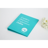 Couverture de menu de bar en PVC imperméable personnalisée, turquoise, sur le thème de l'Hawaï, porte-menu pour restaurant de station balnéaire